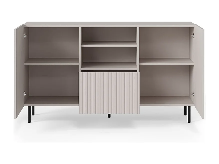 Buffet bas cachemire 150 cm - 2 portes 1 tiroir et niche ROTTERDAM