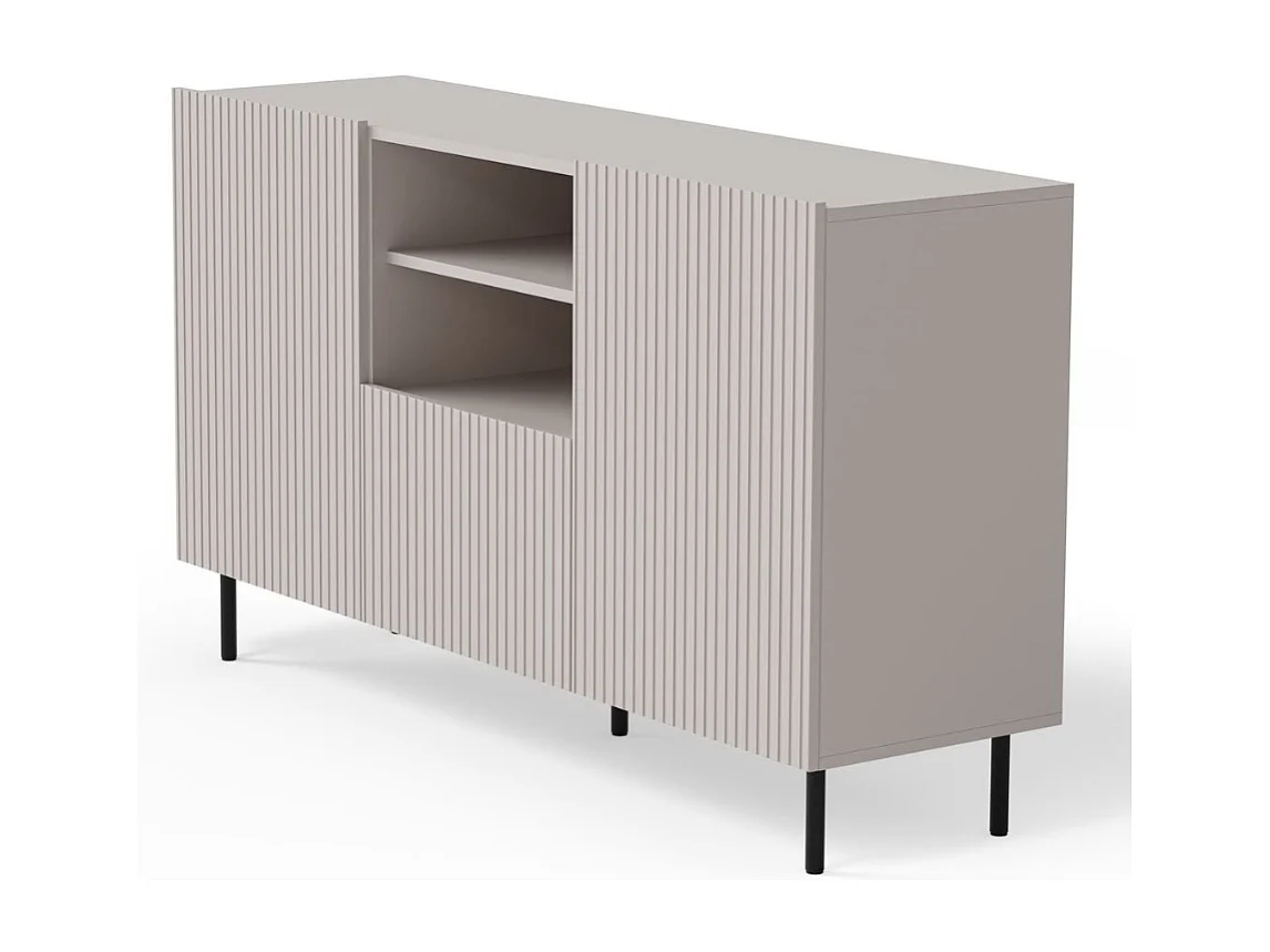 Buffet bas cachemire 150 cm - 2 portes 1 tiroir et niche ROTTERDAM