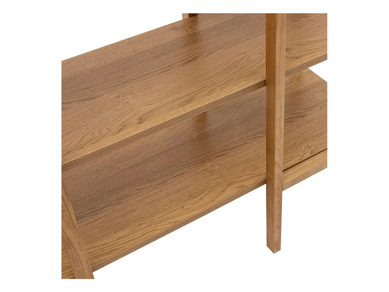 Bibliothèque cannage & effet bois - double arche ovale TANDI