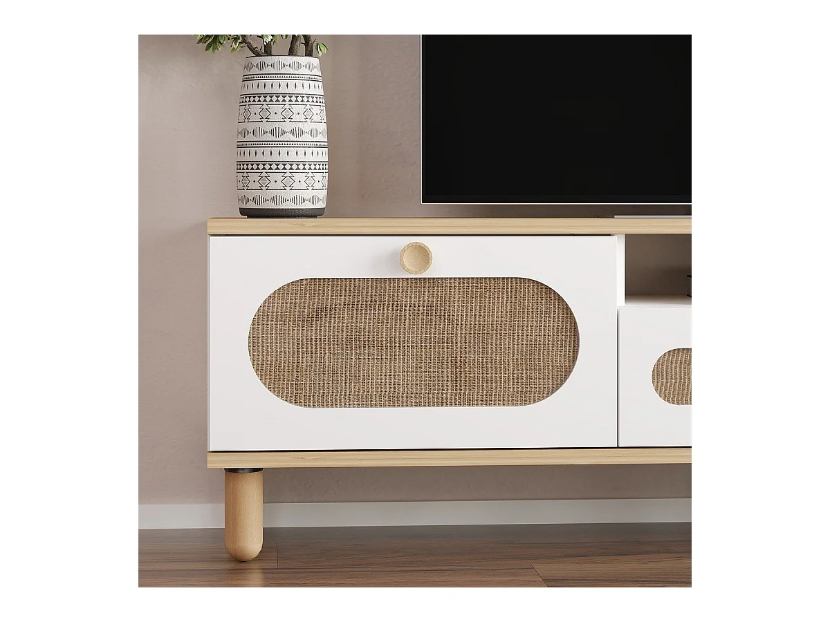 Mobile TV con 3 porte a ribalta e 1 nicchia L150 cm - BOHEM