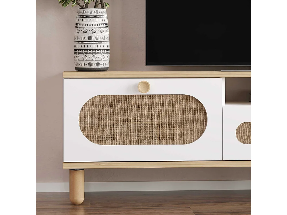 TV-Möbel mit 3 klappbaren Türen und 1 Nische, L150 cm - BOHEM