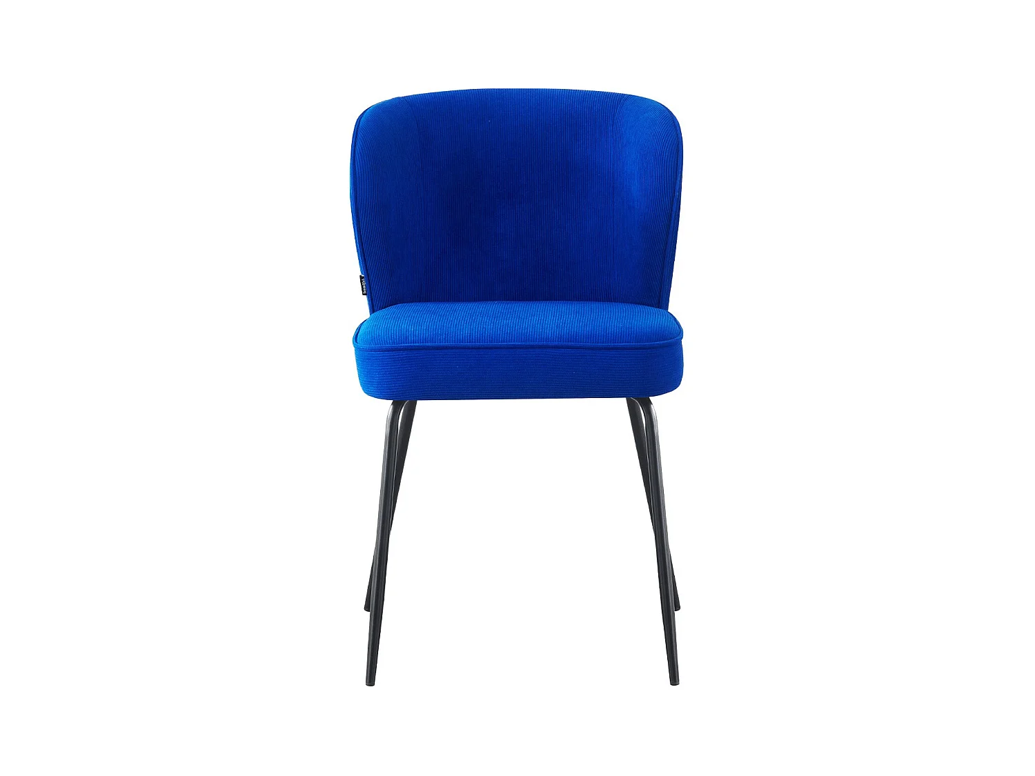 Lot de 2 chaises en velours côtelé bleu électrique - Tara