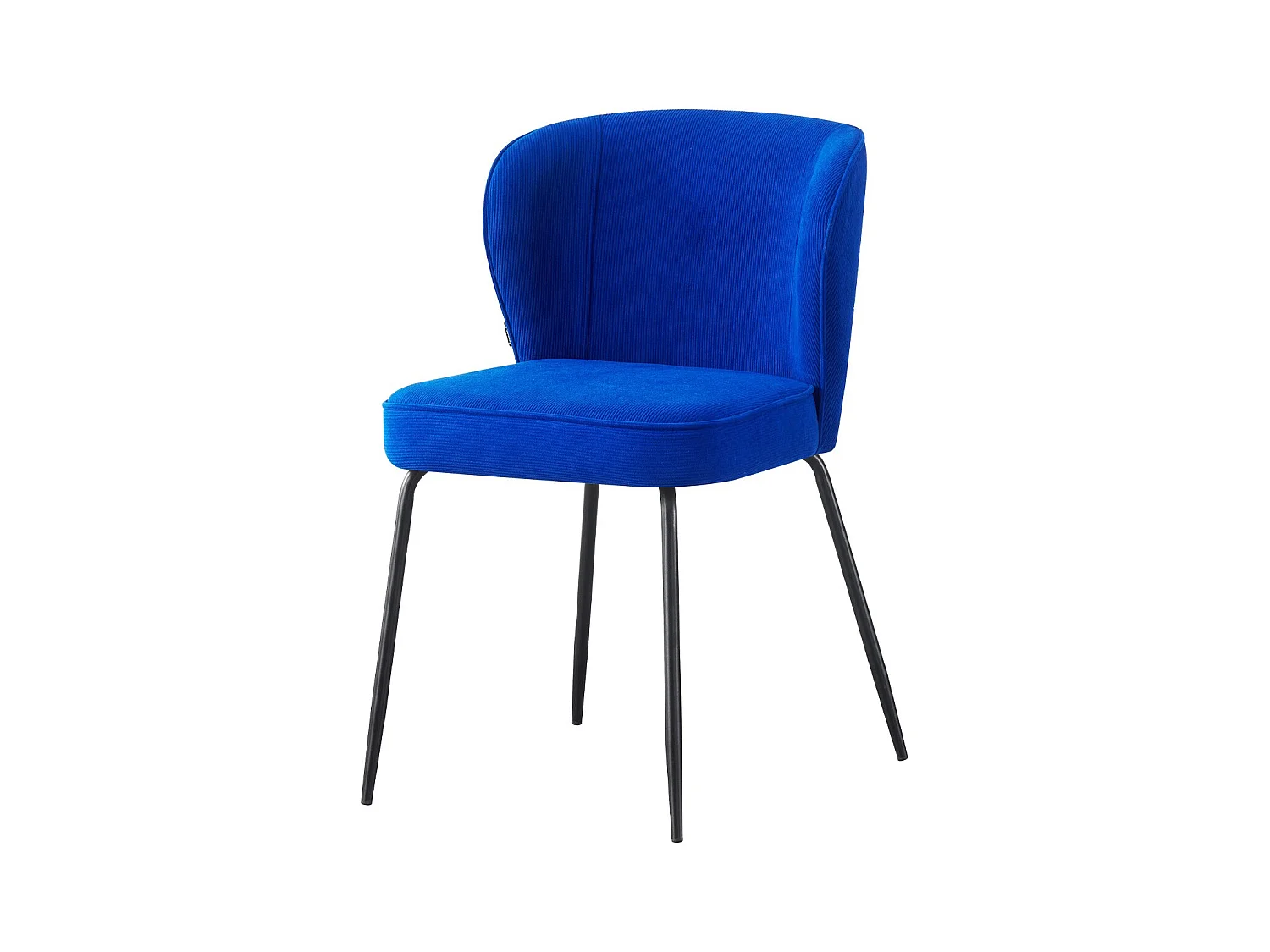 Lot de 2 chaises en velours côtelé bleu électrique - Tara