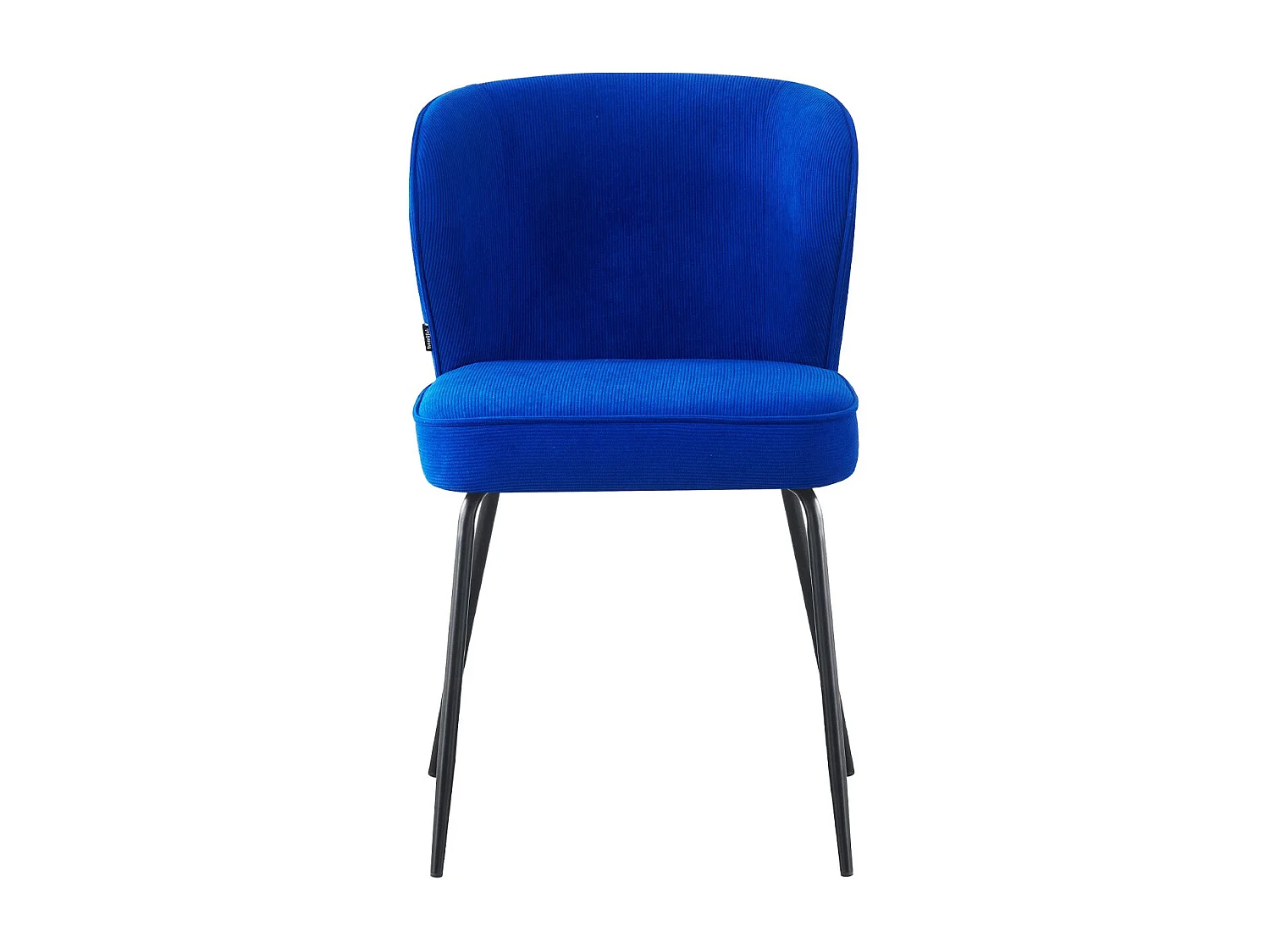 Lot de 2 chaises en velours côtelé bleu électrique - Tara