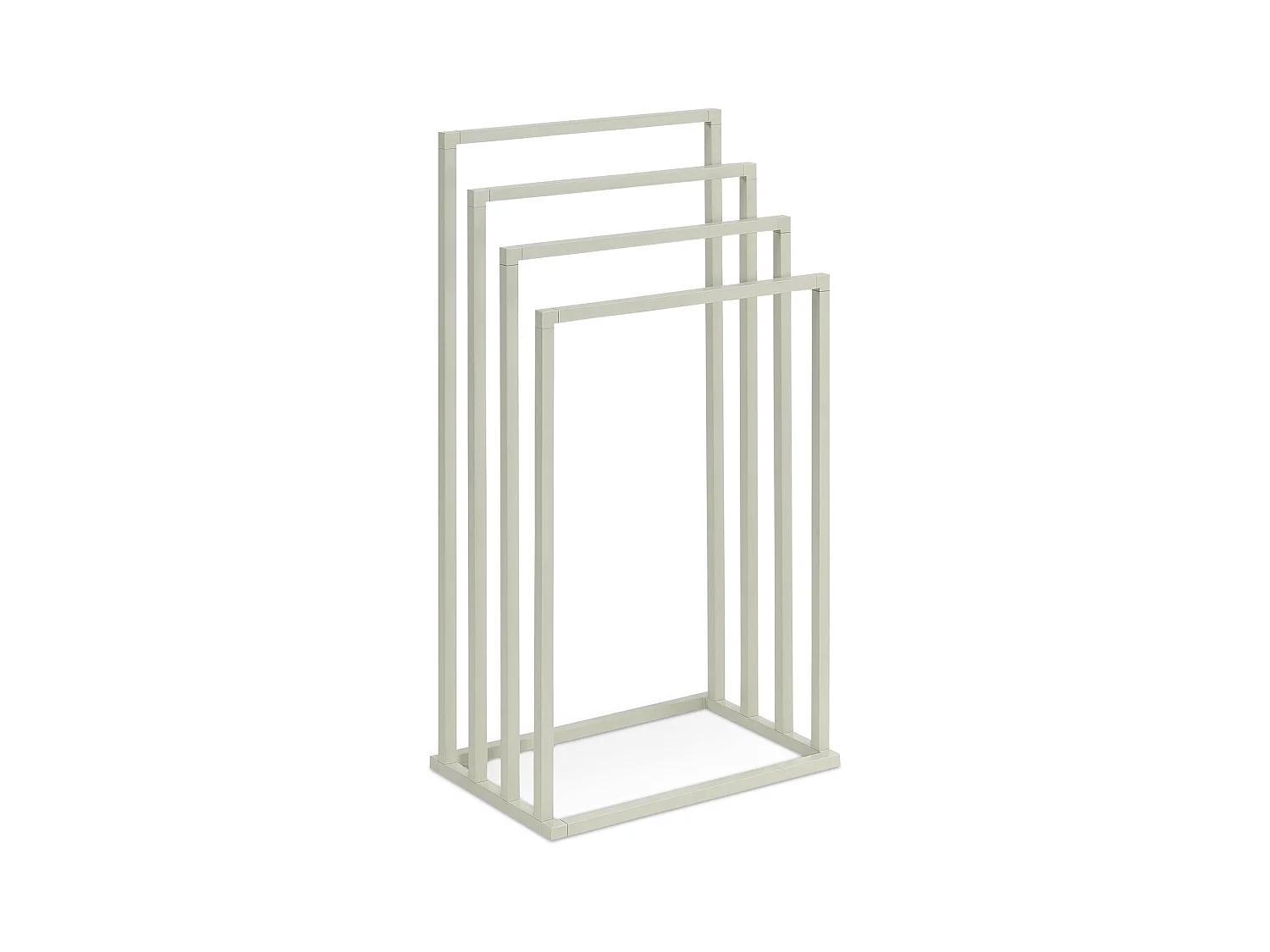 Porte-Serviettes sur Pied Senza en Métal Beige avec 4 Niveaux d'Étendage sur Différentes Hauteurs