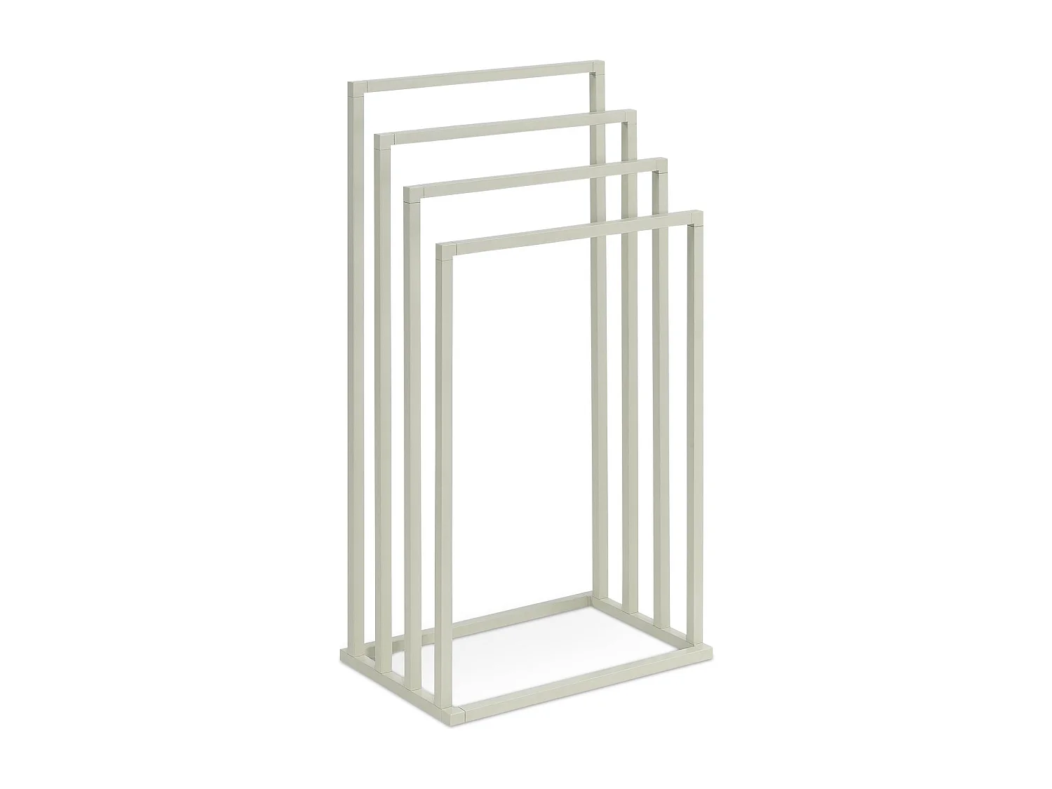 Porte-Serviettes sur Pied Senza en Métal Beige avec 4 Niveaux d'Étendage sur Différentes Hauteurs