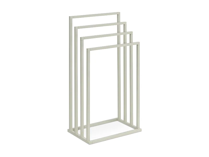 Porte-Serviettes sur Pied Senza en Métal Beige avec 4 Niveaux d'Étendage sur Différentes Hauteurs