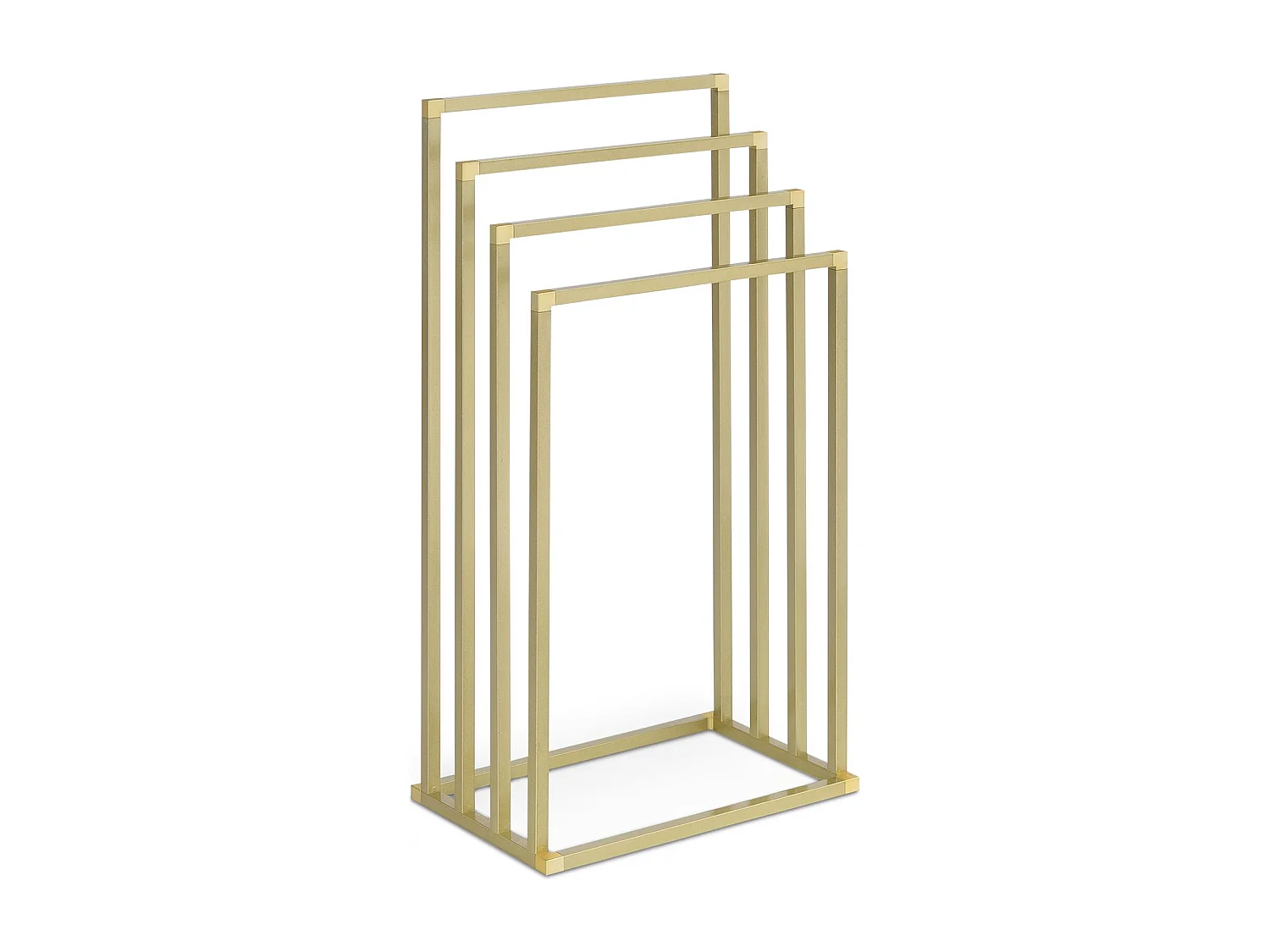 Porte-Serviettes sur Pied Senza en Métal Doré avec 4 Niveaux d'Étendage sur Différentes Hauteurs