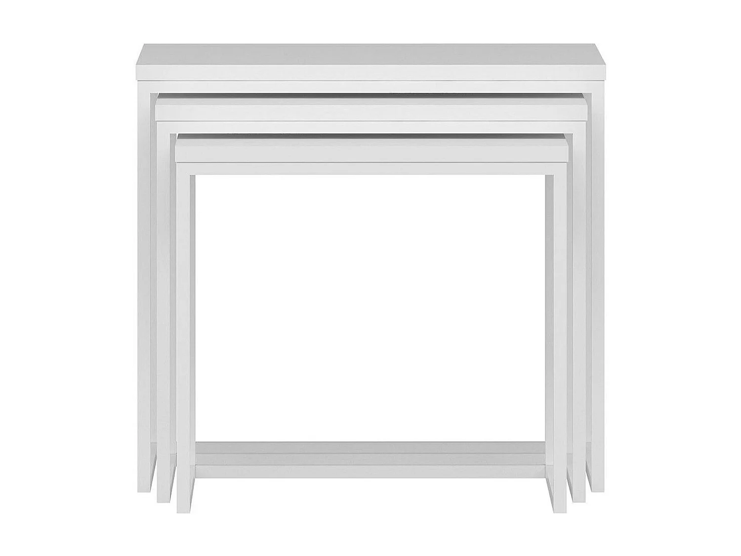 Table gigogne blanche rectangulaire (lot de 3) JENA