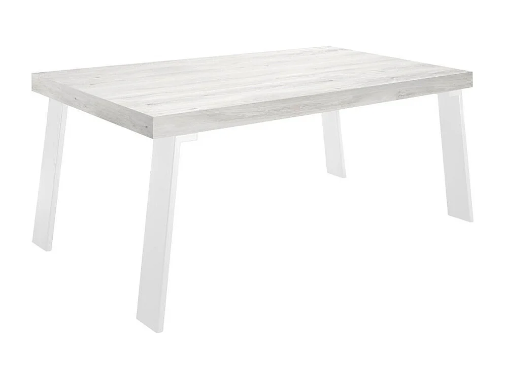 Table de salle à manger SPRING – L168 x H88 x l78 cm – Chêne pino et métal blanc