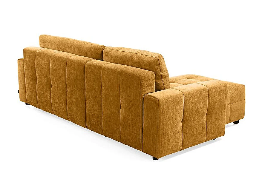 Canapé d'angle réversible 3 places convertible moutarde – JOANE