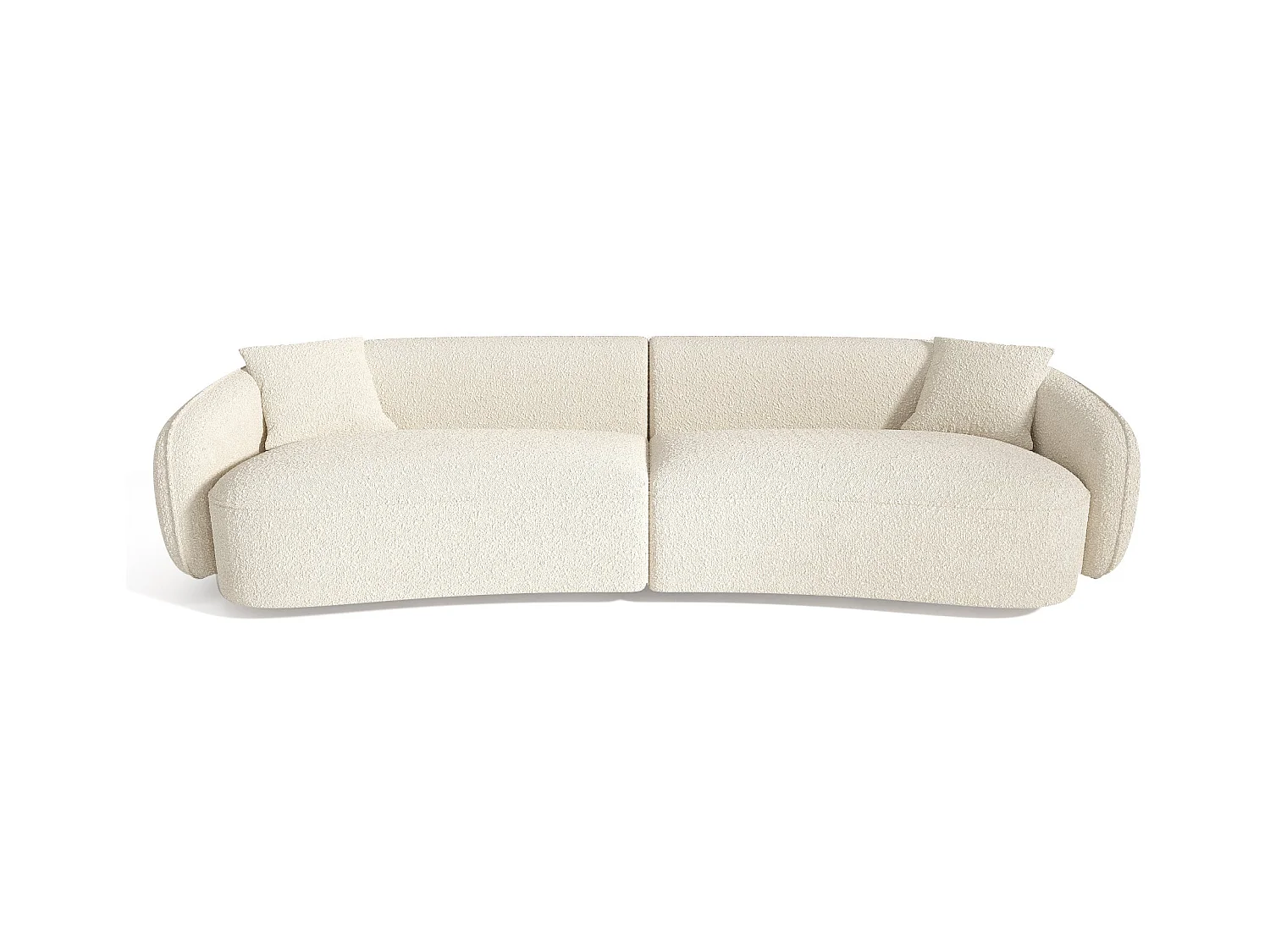 Canapé 4 places tissu bouclette crème CELINE