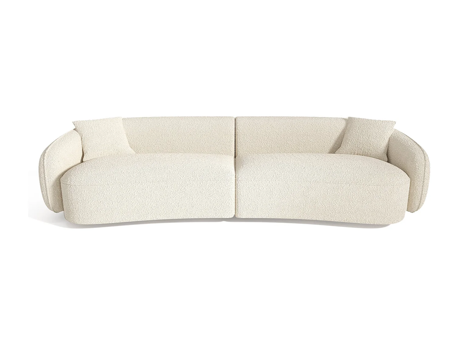 Canapé 4 places CELINE en tissu bouclette crème