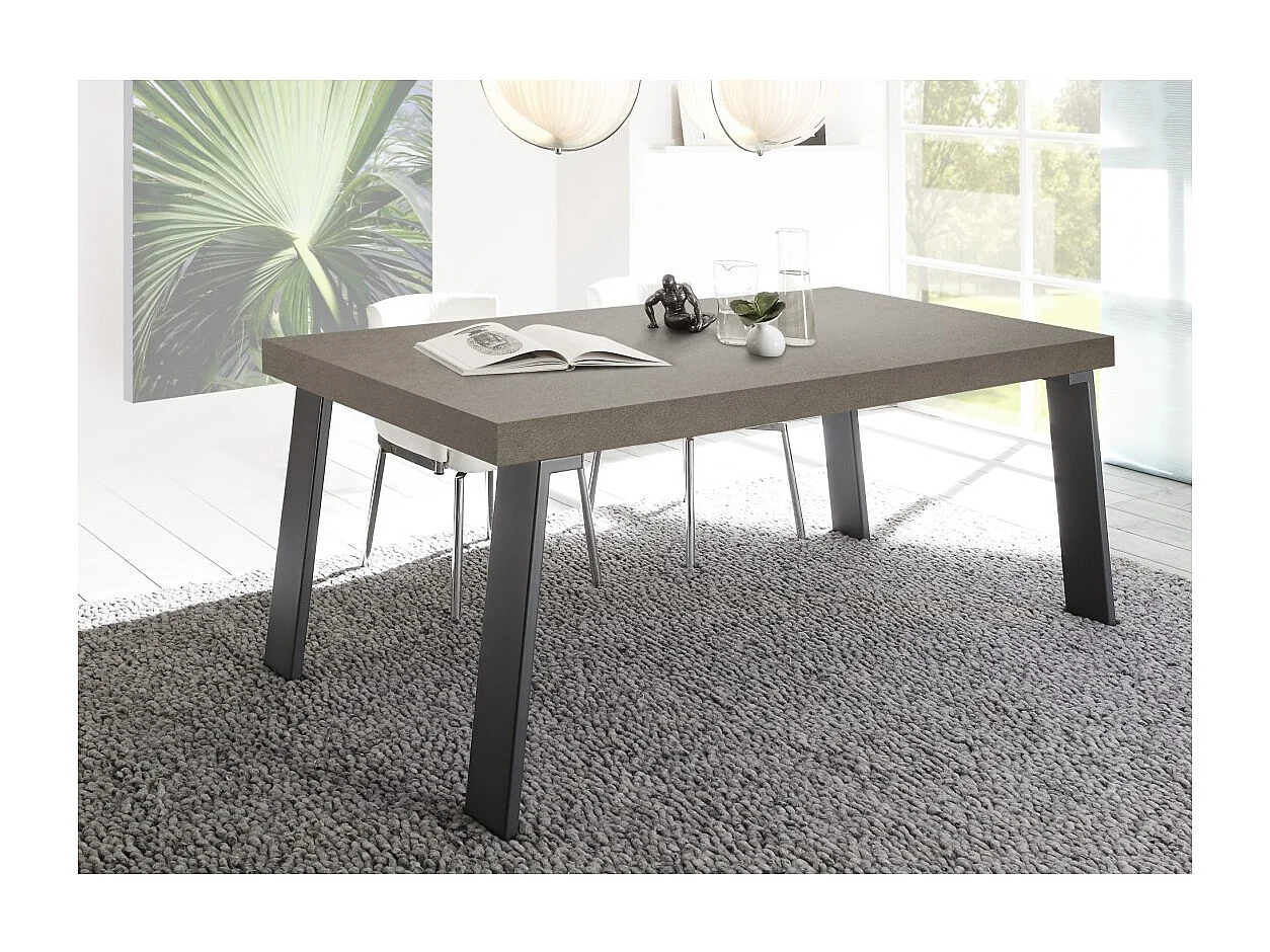Table de salle à manger SPRING – L168 x H88 x l78 cm – Gris foncé
