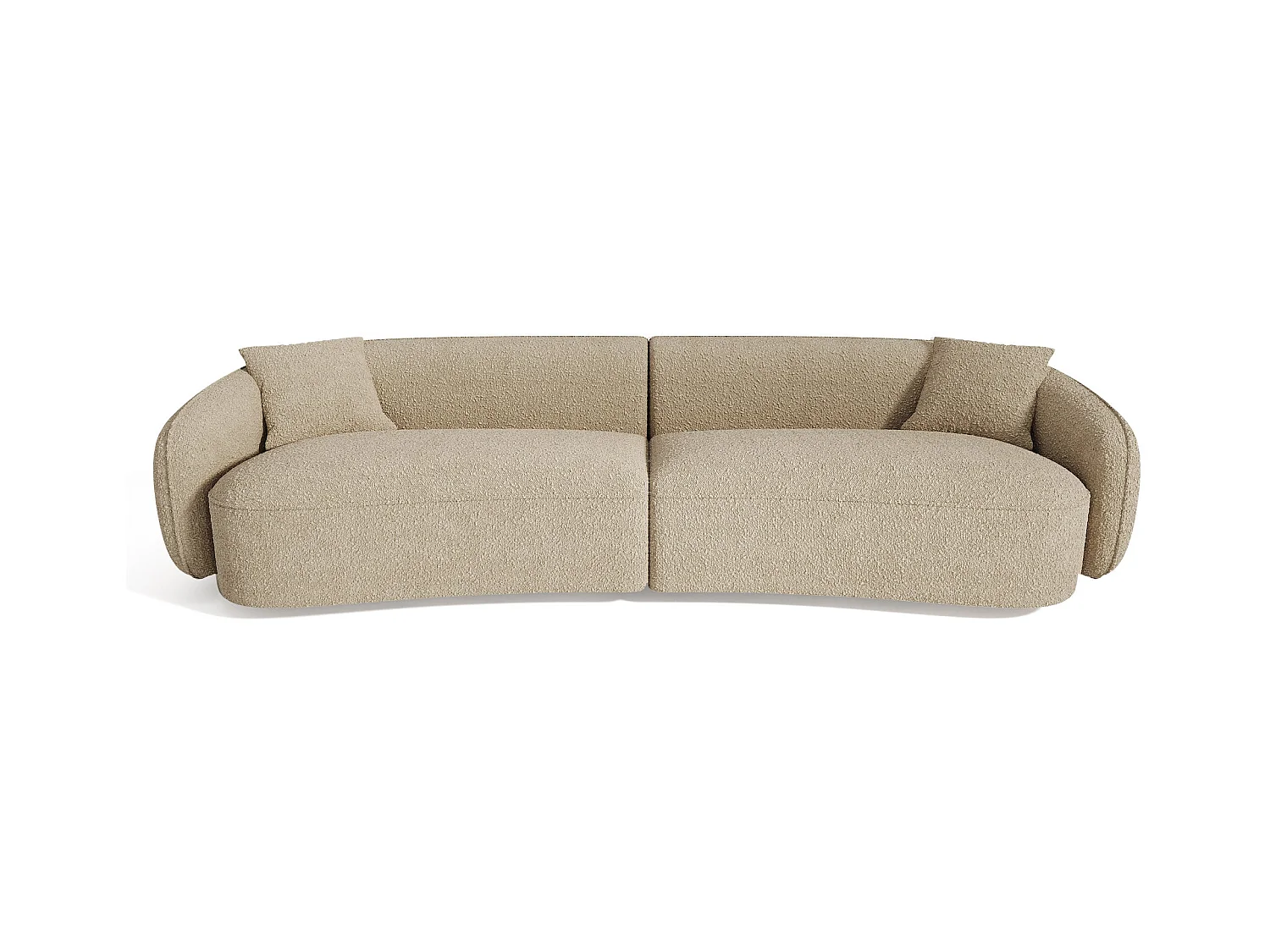 Canapé 4 places tissu bouclette beige CELINE