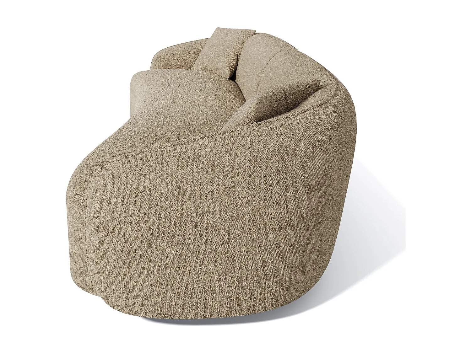 Canapé 4 places tissu bouclette beige CELINE