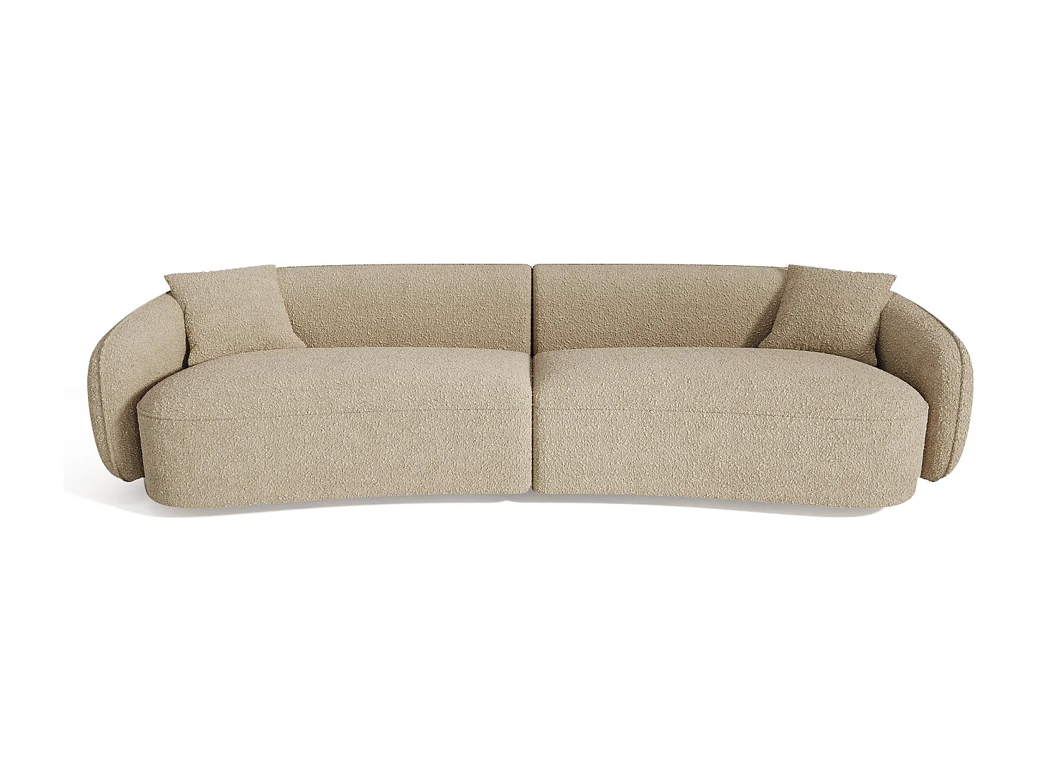 Canapé 4 places tissu bouclette beige CELINE