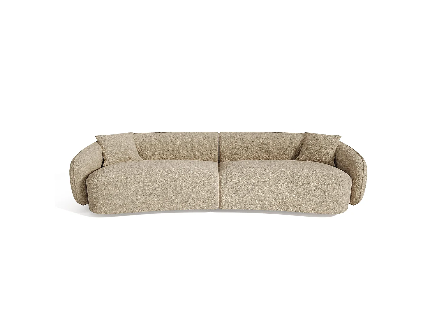 Canapé 4 places en coton bouclette beige CELINE