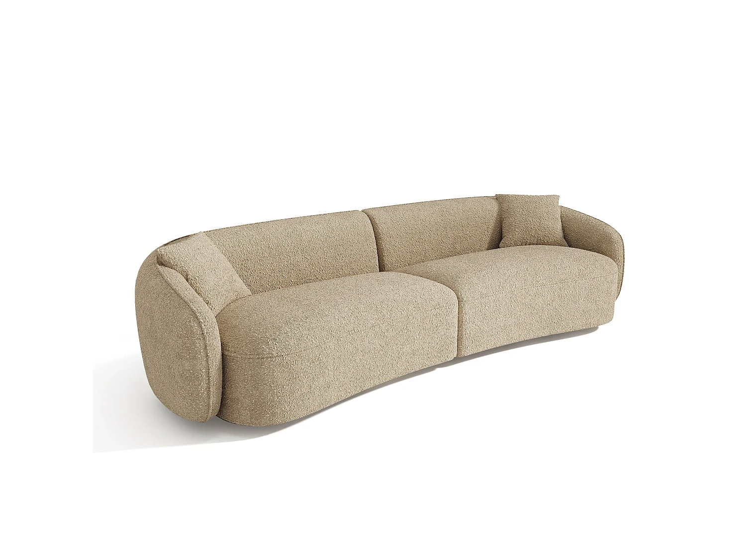 Canapé 4 places en coton bouclette beige CELINE