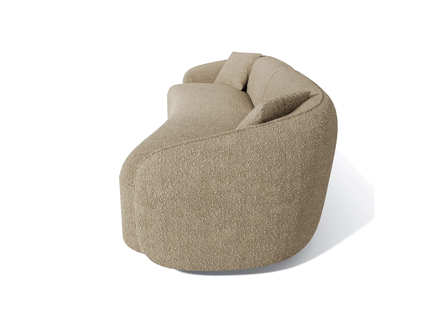 Canapé 4 places en coton bouclette beige CELINE