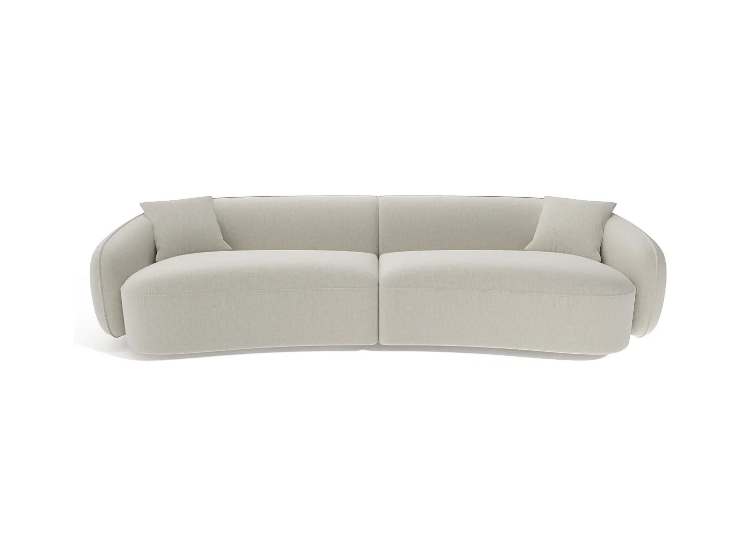 Canapé 4 places tissu tramé touché doux crème CELINE