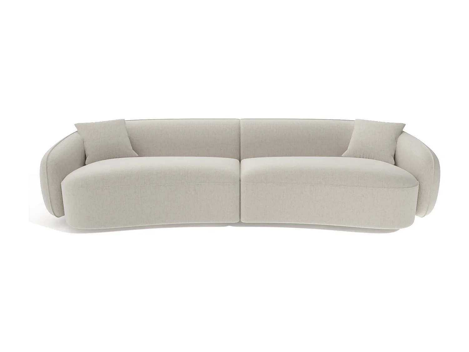 Canapé 4 places tissu tramé touché doux crème CELINE