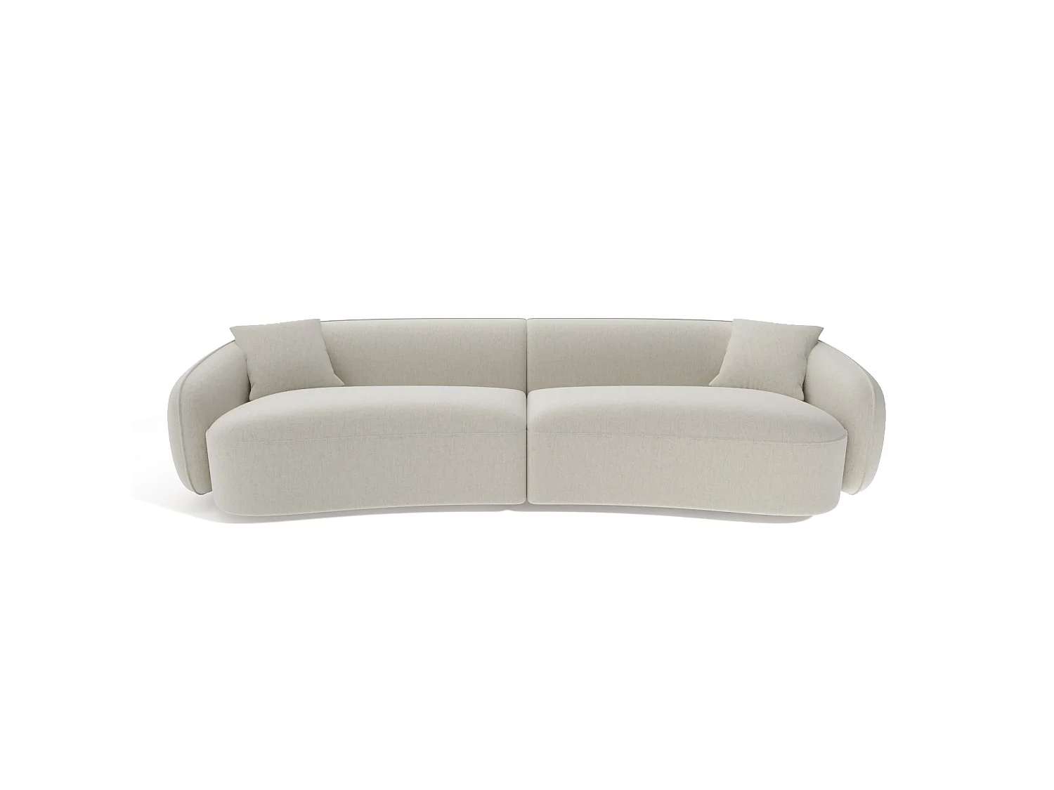 Canapé CELINE 4 places en tissu tramé crème