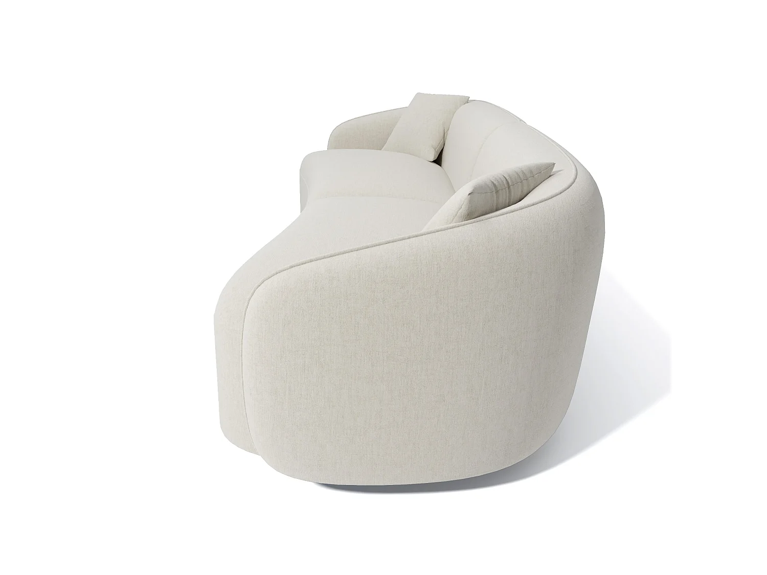 Canapé CELINE 4 places en tissu tramé crème