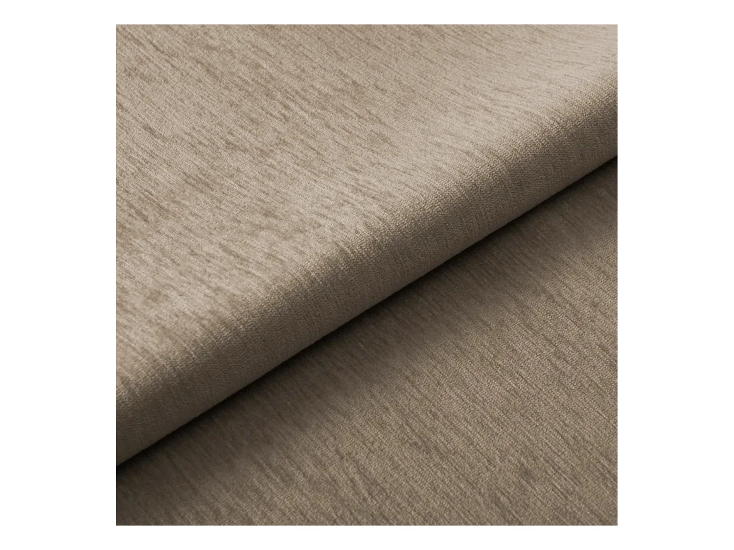 Canapé 4 places tissu tramé touché doux taupe CELINE