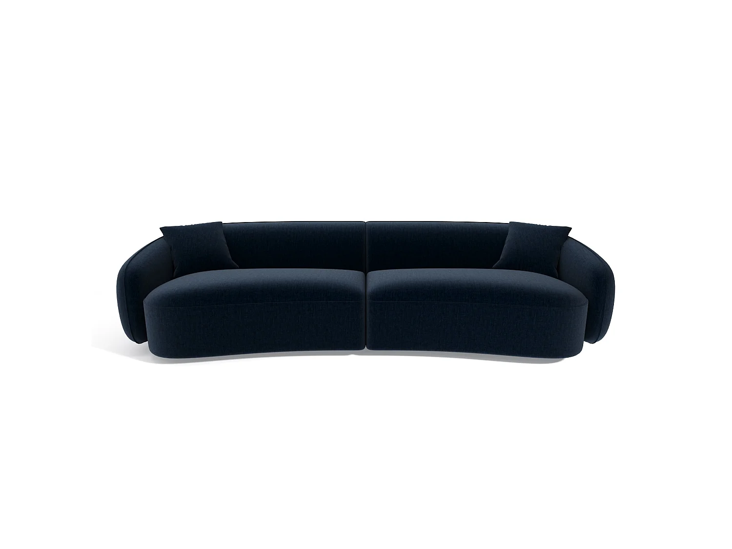 Canapé CELINE 4 places en tissu tramé bleu nuit