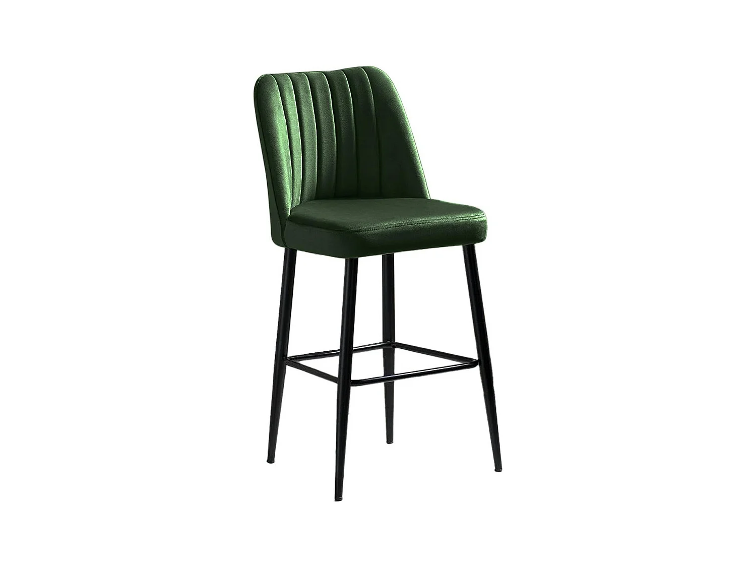 Tabouret de bar confort en velours vert (lot de 2) ROSARIO