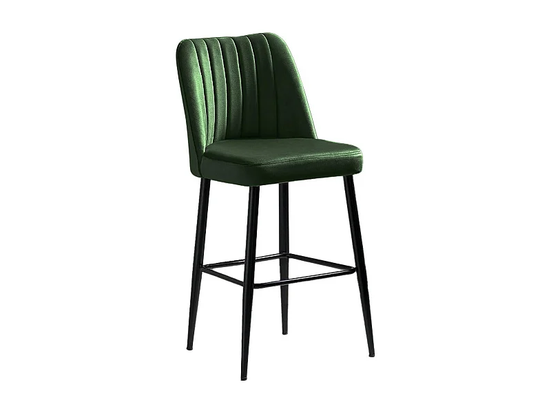 Tabouret de bar confort en velours vert (lot de 2) ROSARIO