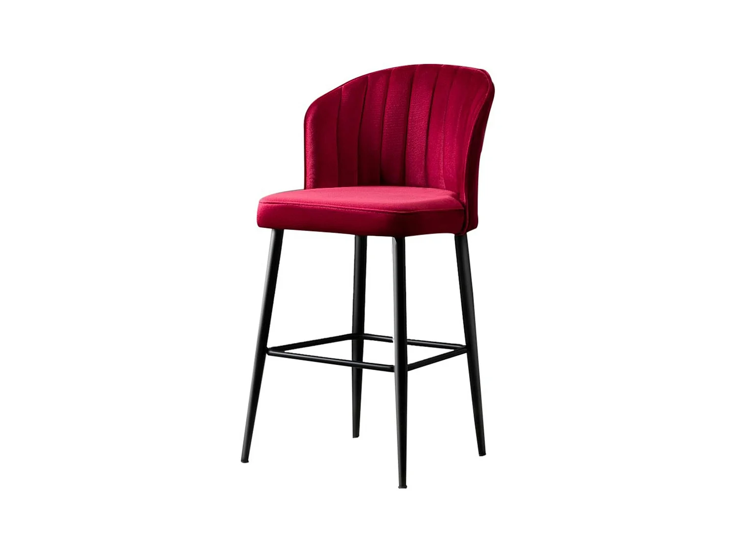 Tabouret de bar en velours rouge 65 cm (lot de 2) ROSARIO