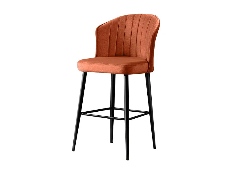 Tabouret de bar en velours rouille 65 cm (lot de 2) ROSARIO