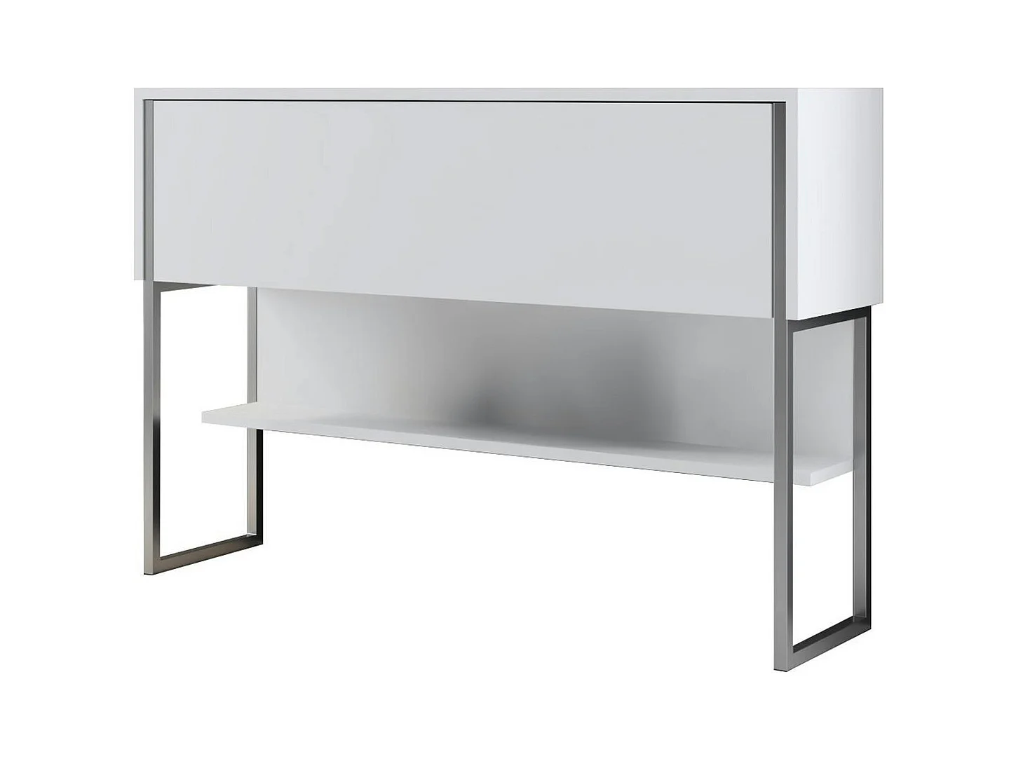 Console d'entrée blanche design avec grand rangement JENA