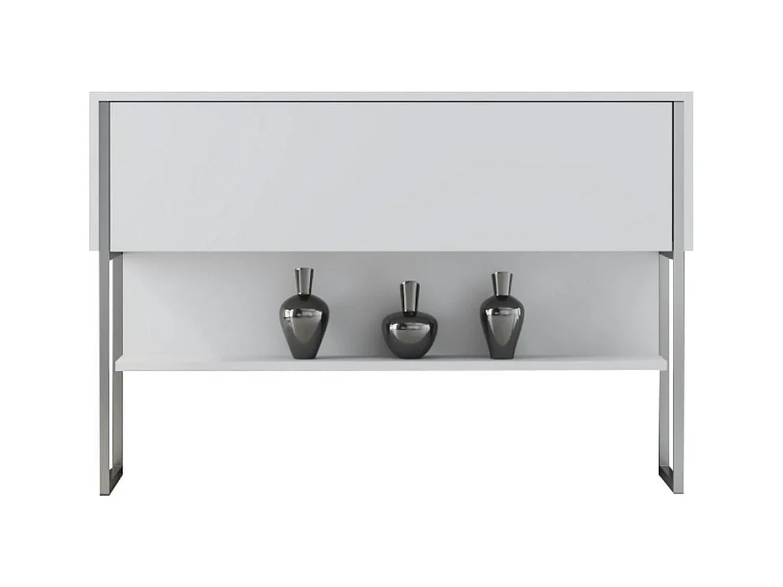 Console d'entrée blanche design avec grand rangement JENA