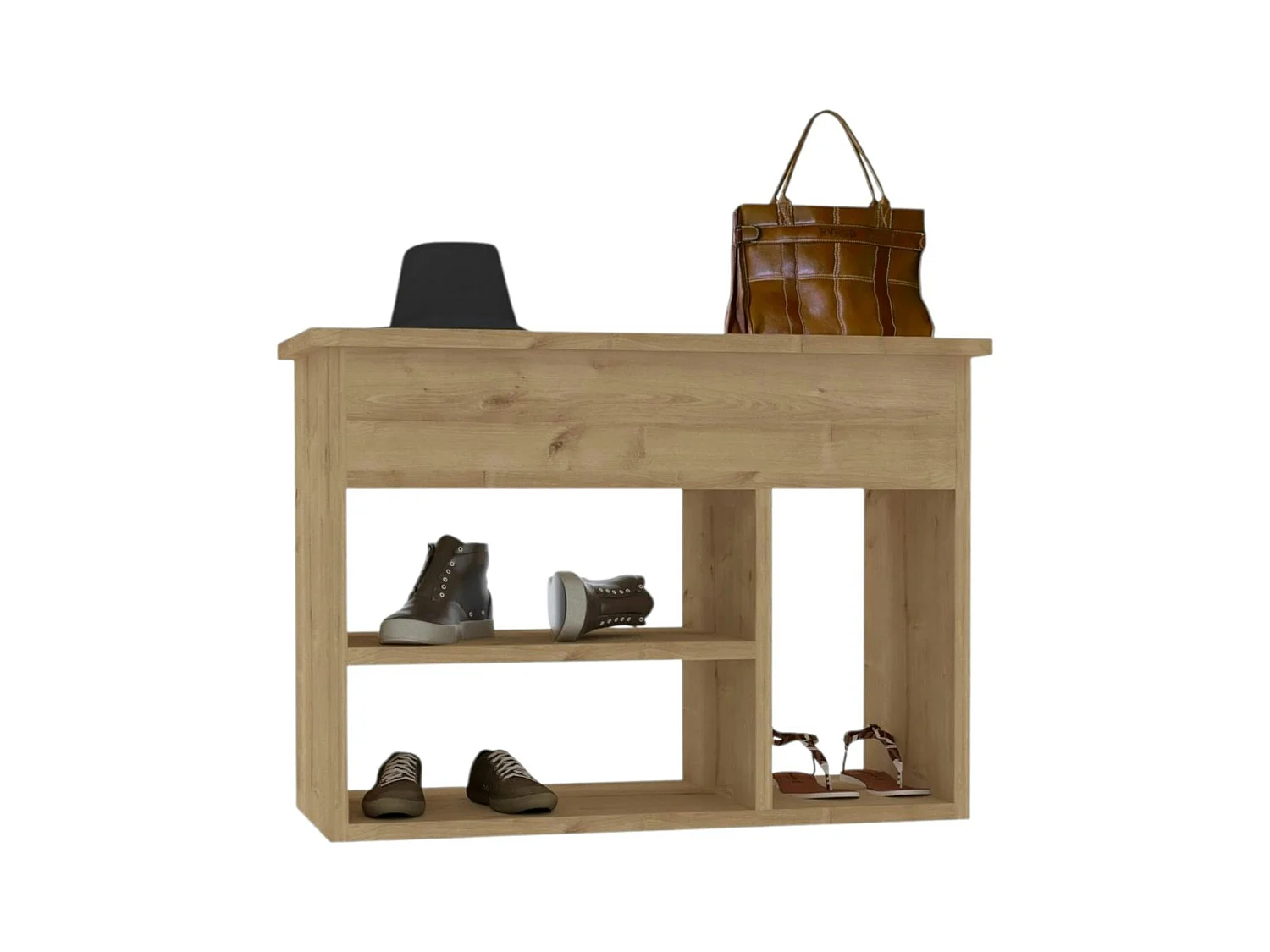 Meuble à chaussures moderne effet bois clair MARFA