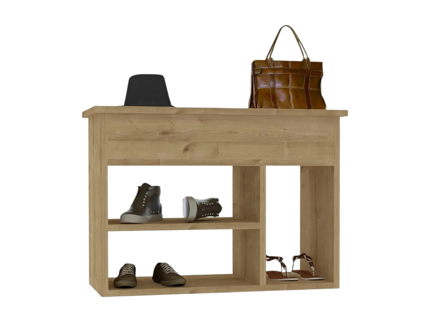 Meuble à chaussures moderne effet bois clair MARFA