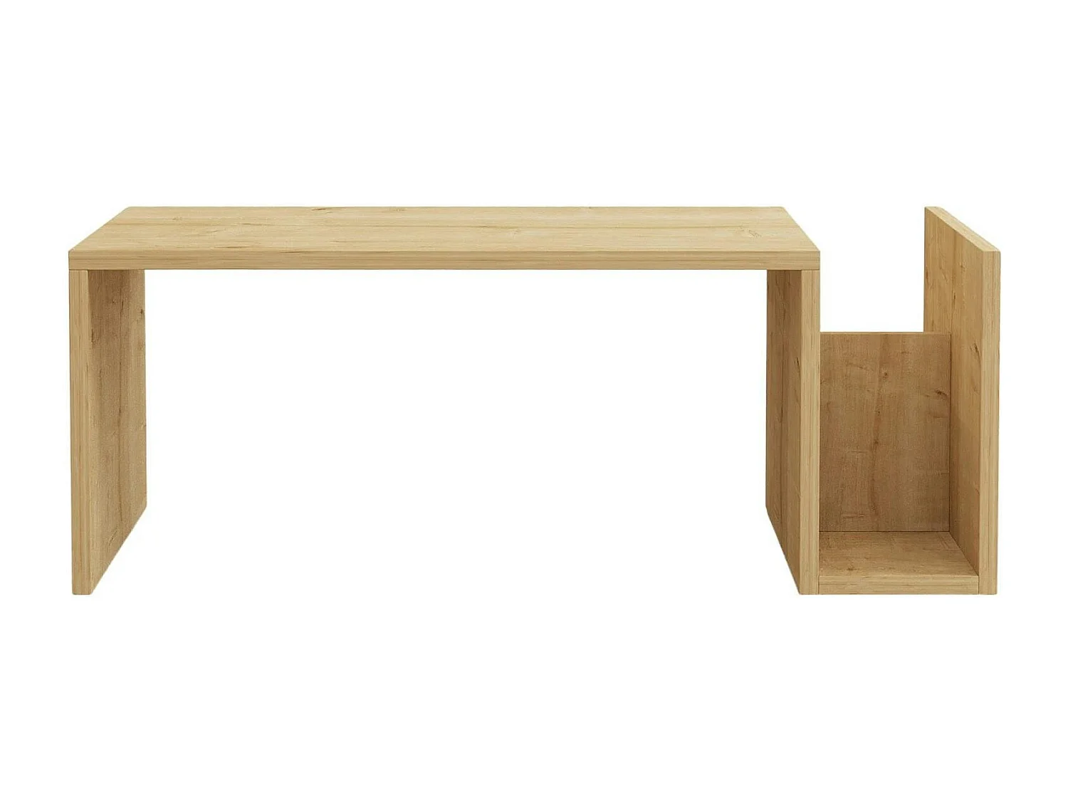 Table basse moderne effet bois avec porte-revues MARFA