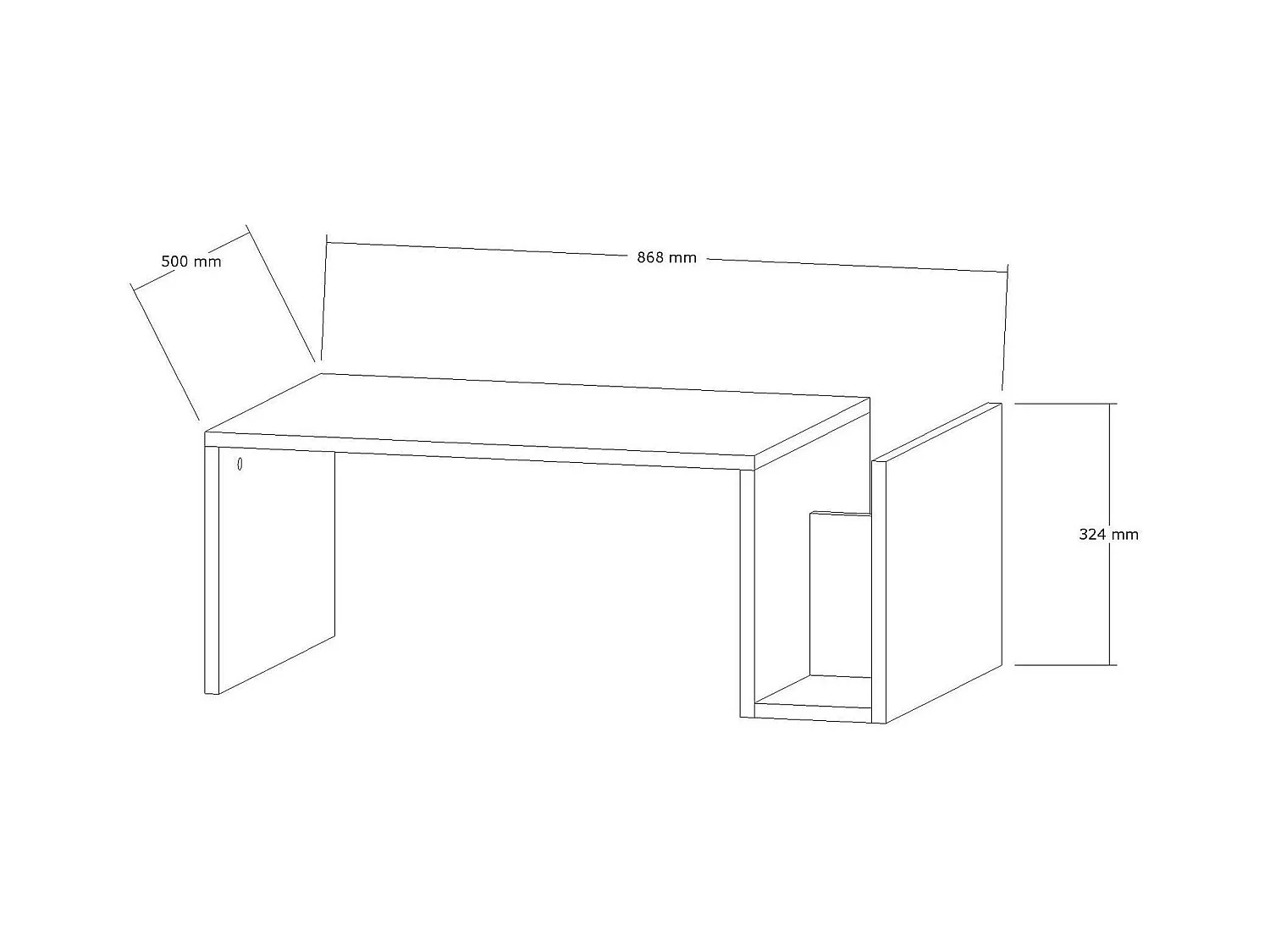 Table basse moderne effet travertin avec porte-revues MARFA