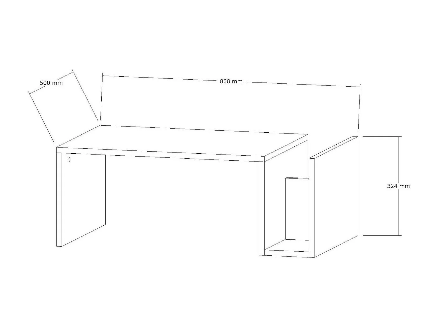 Table basse moderne effet travertin avec porte-revues MARFA