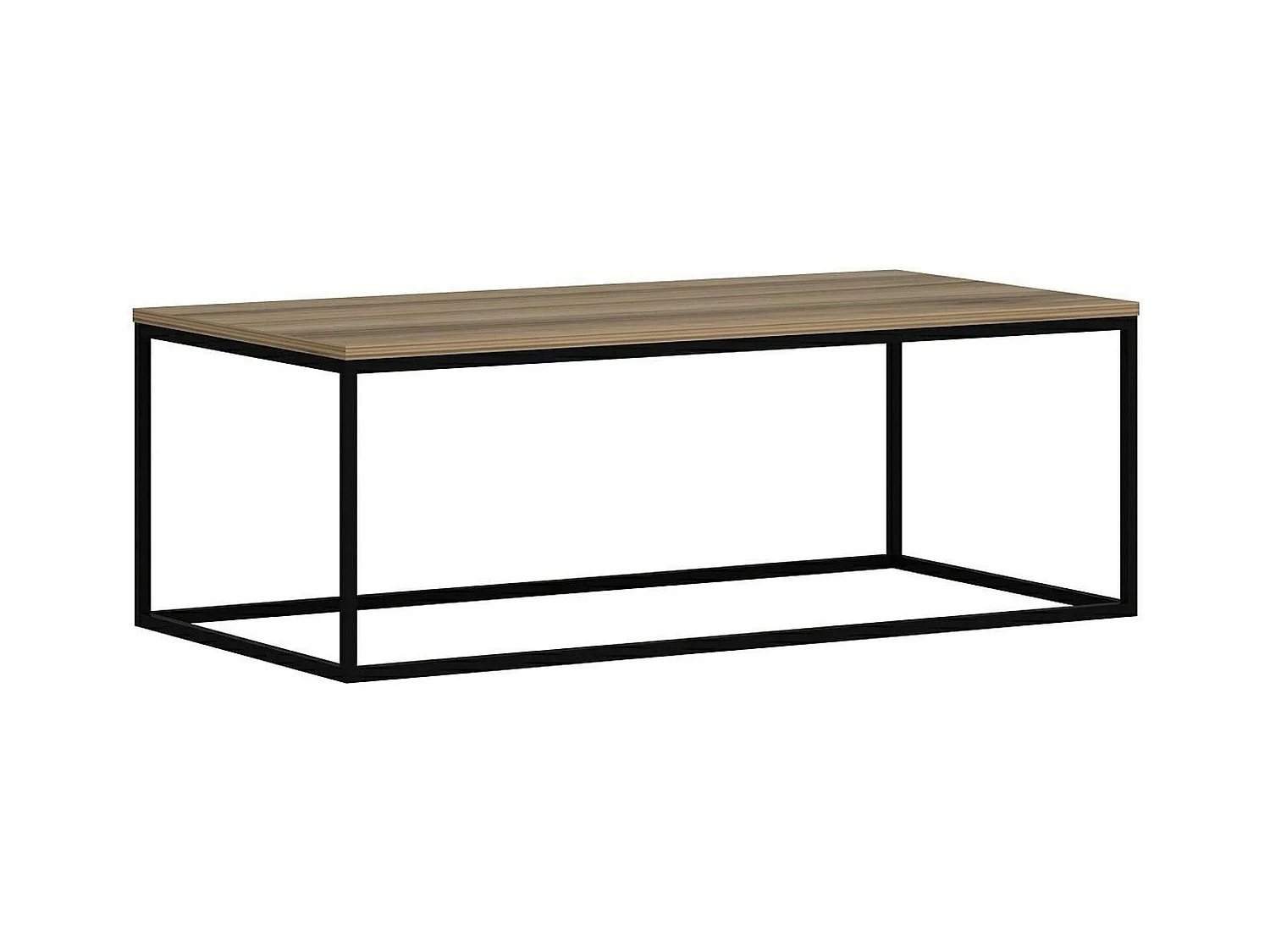 Table basse rectangulaire minimaliste effet noyer JENA