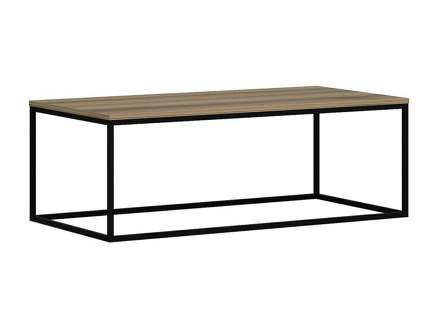 Table basse rectangulaire minimaliste effet noyer JENA