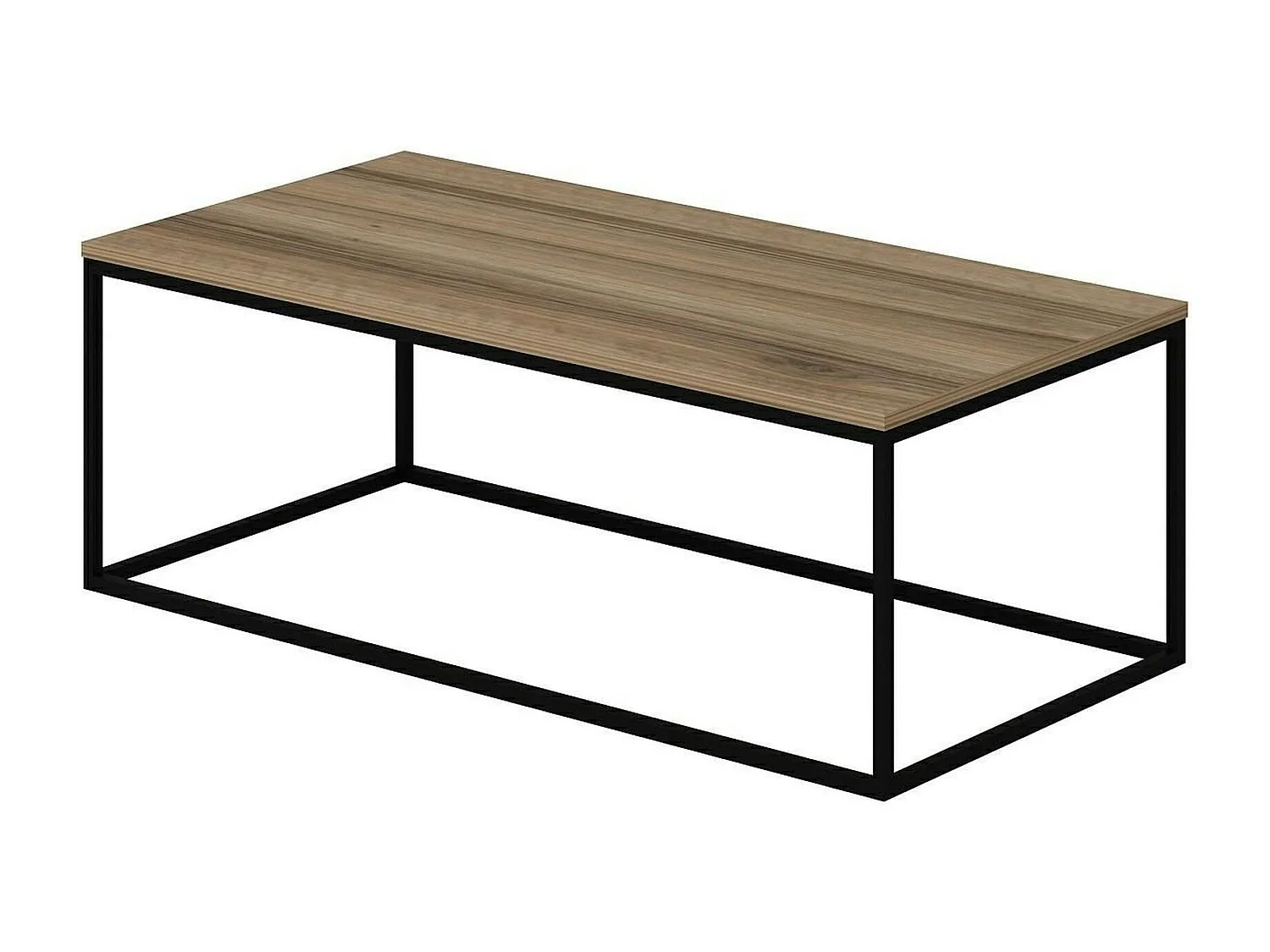 Table basse rectangulaire minimaliste effet noyer JENA
