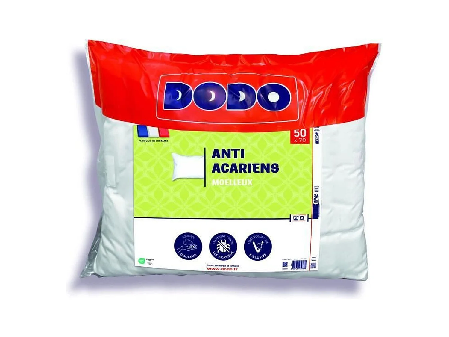 Oreiller anti-acariens 50 x 70 cm - 100% Polyester