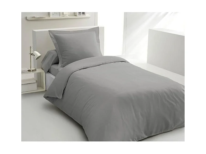 SET PIUMINO 140 x 200 cm GRIGIO CHIARO