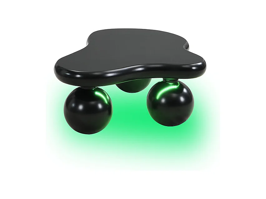 Table basse style nuage avec éclairage LED – 16 couleurs, design arrondi, point fort moderne pour salon et chambre d’enfant