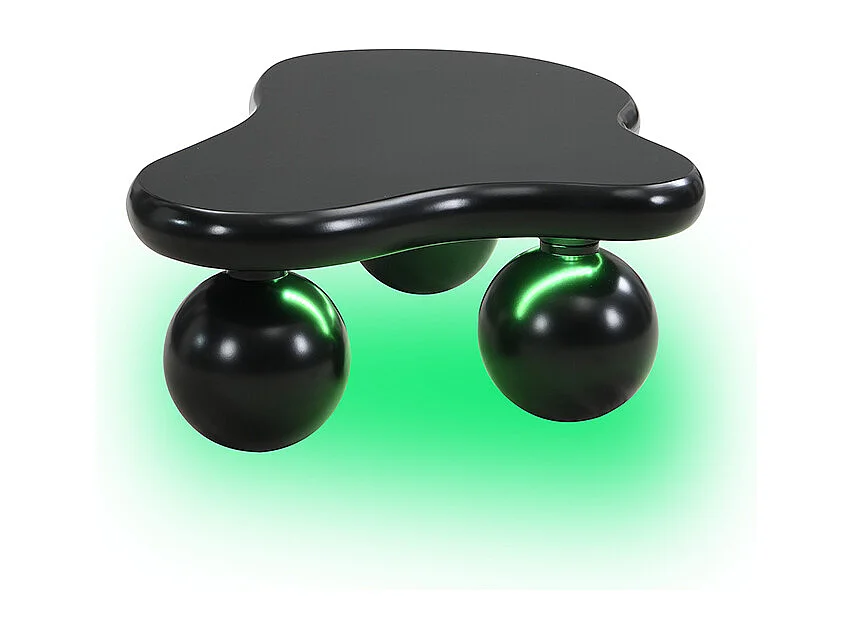 Table basse style nuage avec éclairage LED – 16 couleurs, design arrondi, point fort moderne pour salon et chambre d’enfant