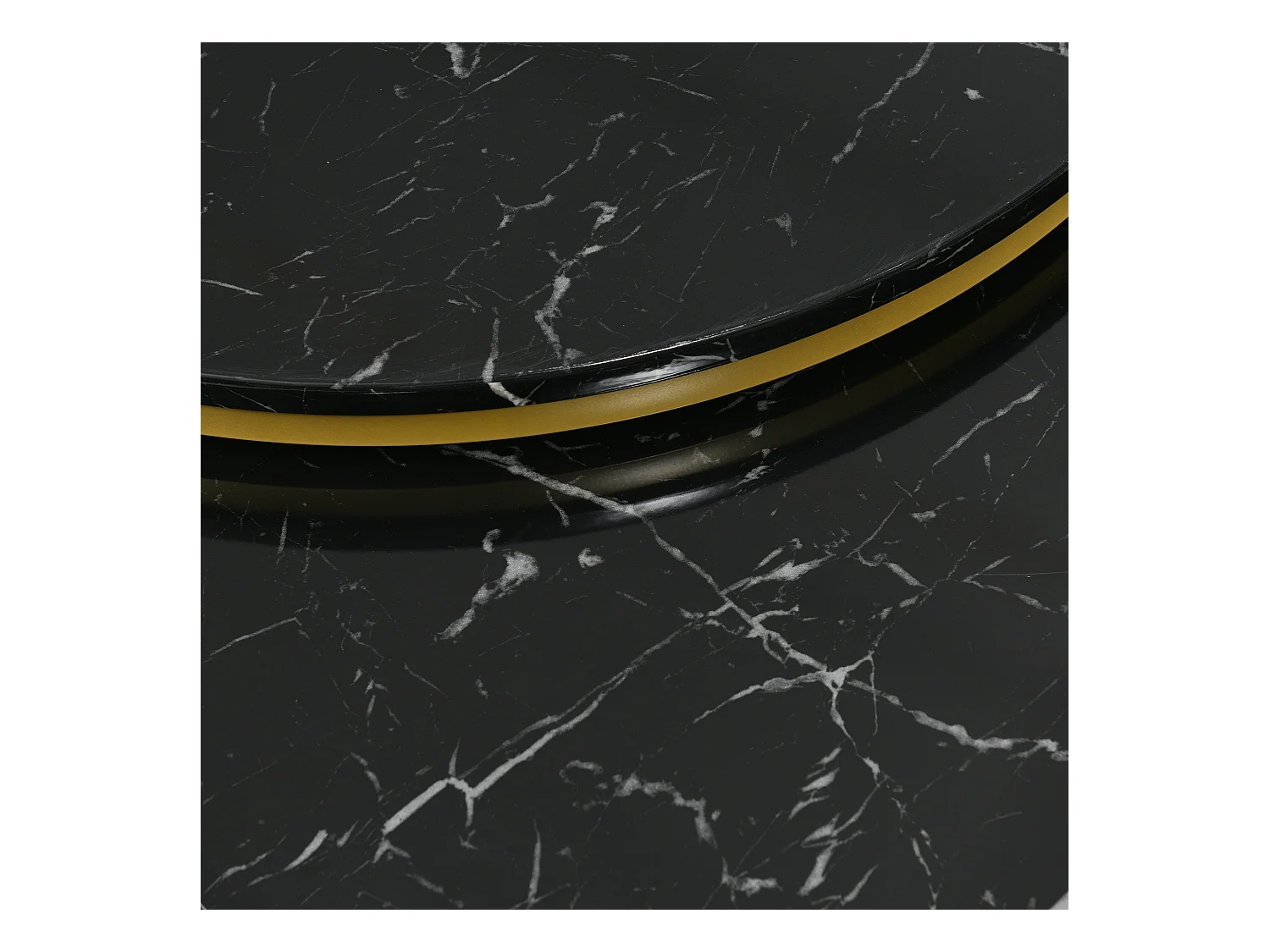 Table Basse Nesting Moderne avec Motif Marbre, Ensemble de 2 Tables Rondes