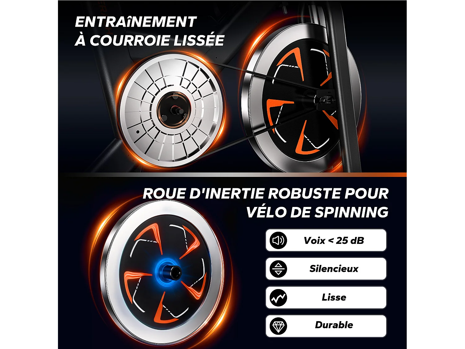 Leises Magnetischer Heimtrainer, Fitnessbike für Zuhause mit LCD, Tablet-Halter, 0–100 % Widerstand, kompatibel Kinomap/Zwift, verstellbar, bis 180 kg